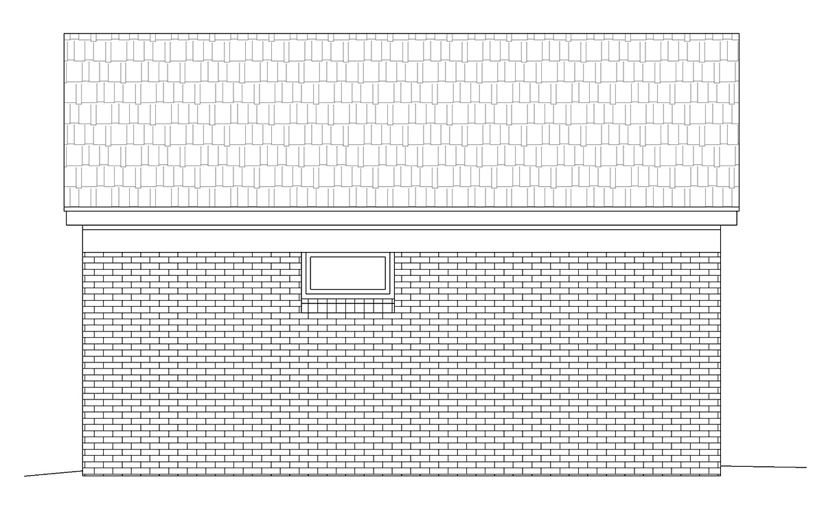 Cottage Country Traditional Rear Elevation of Plan 80967