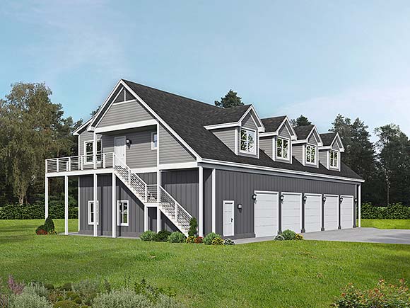 Garage-Living Plan 80969