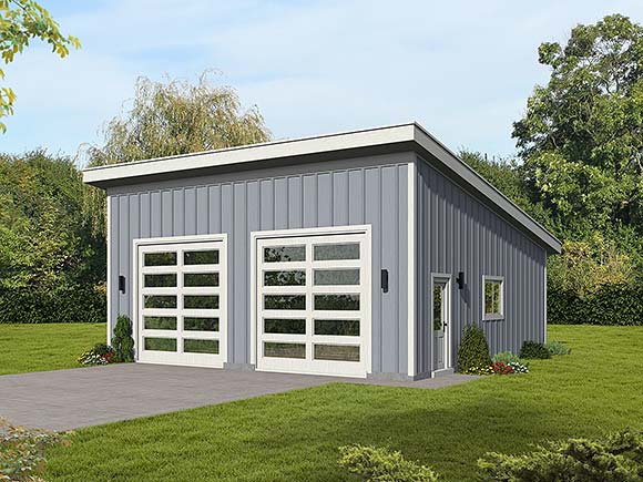 Garage Plan 80973 - 2 Car Garage Elevation