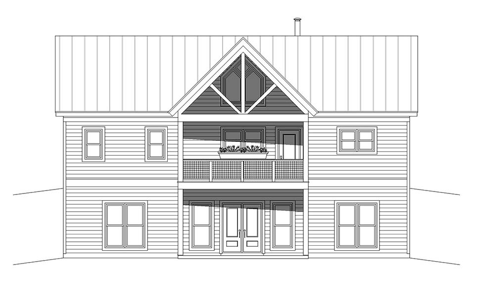Bungalow, Cabin, Country, Craftsman, Ranch, Traditional Plan with 1357 Sq. Ft., 2 Bedrooms, 2 Bathrooms Picture 5