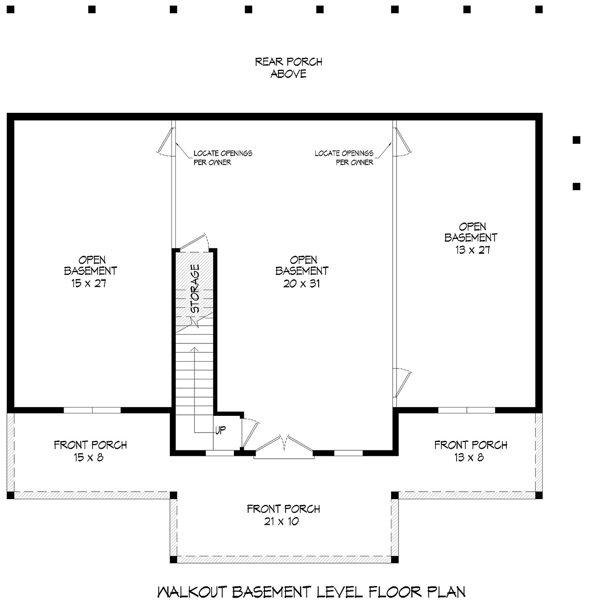 House Plan 80982 Lower Level