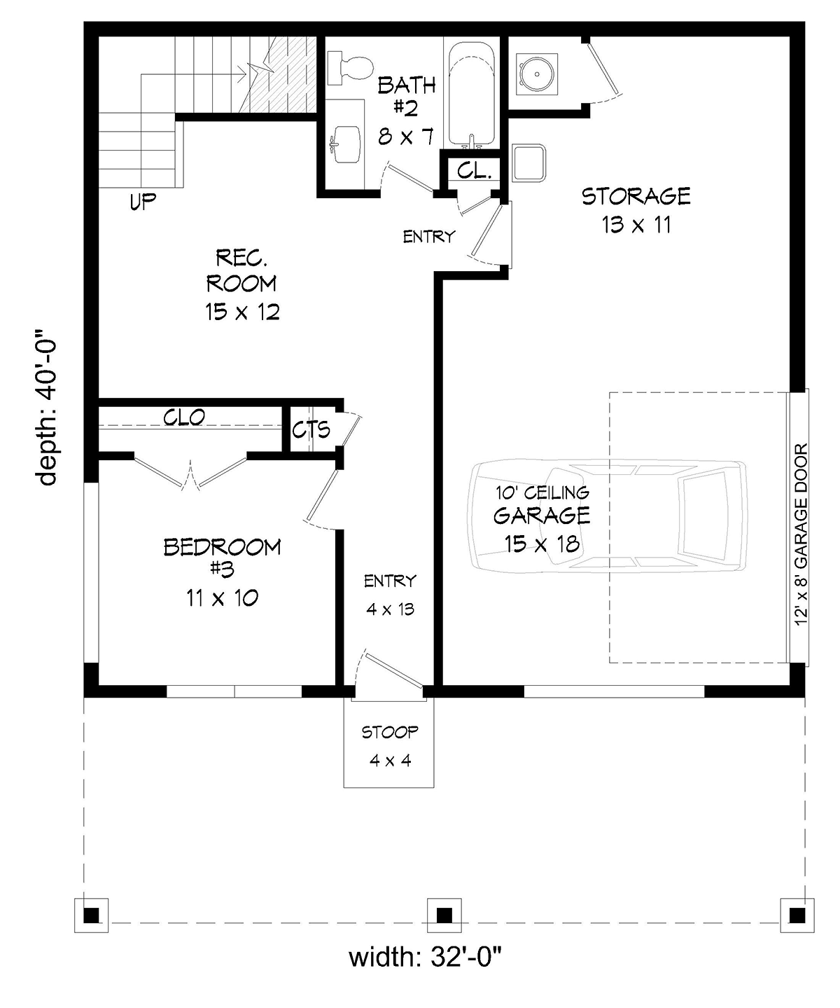 Coastal Contemporary Modern Lower Level of Plan 80984