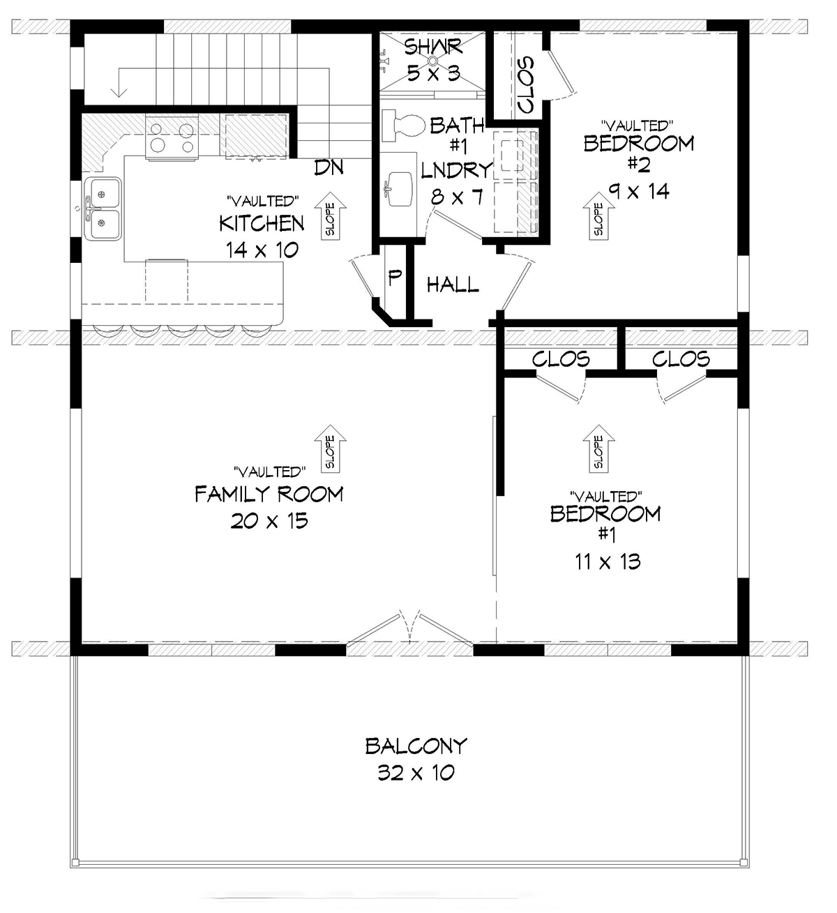 Coastal Contemporary Modern Level One of Plan 80984