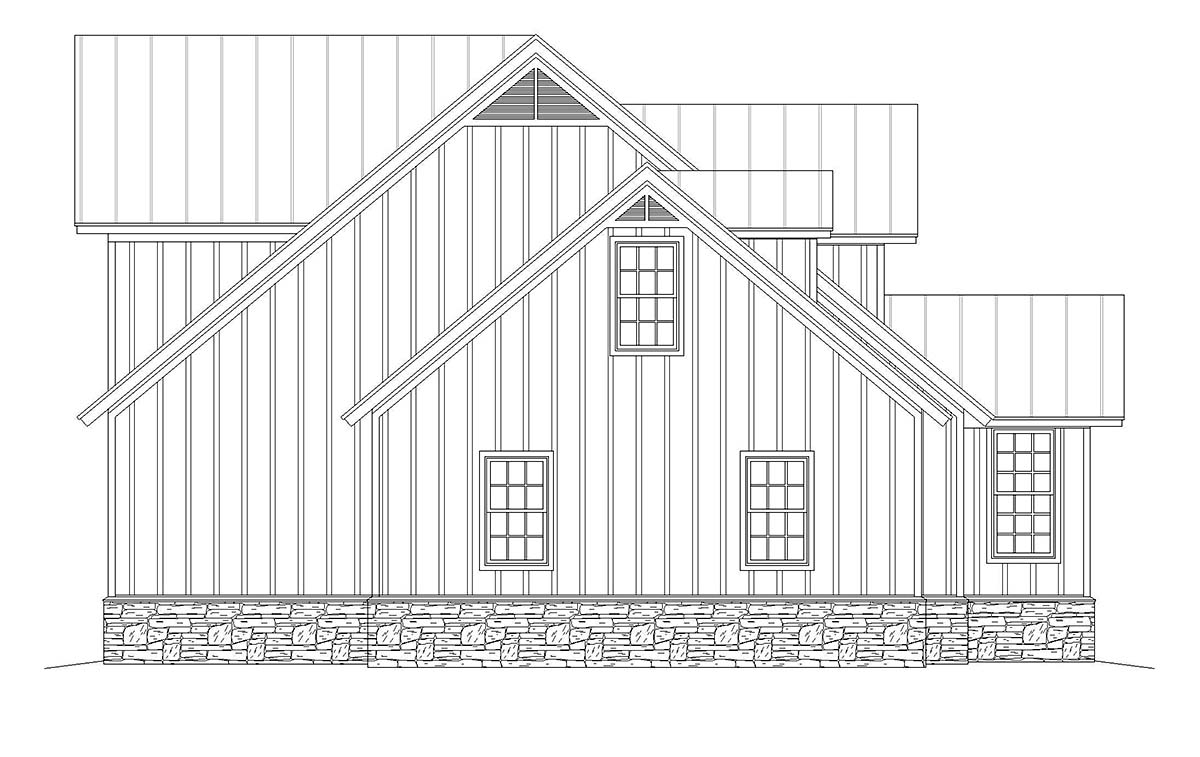Country, Farmhouse, Traditional Plan with 2120 Sq. Ft., 3 Bedrooms, 3 Bathrooms, 2 Car Garage Picture 3