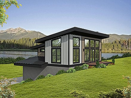 Contemporary Modern Elevation of Plan 80988