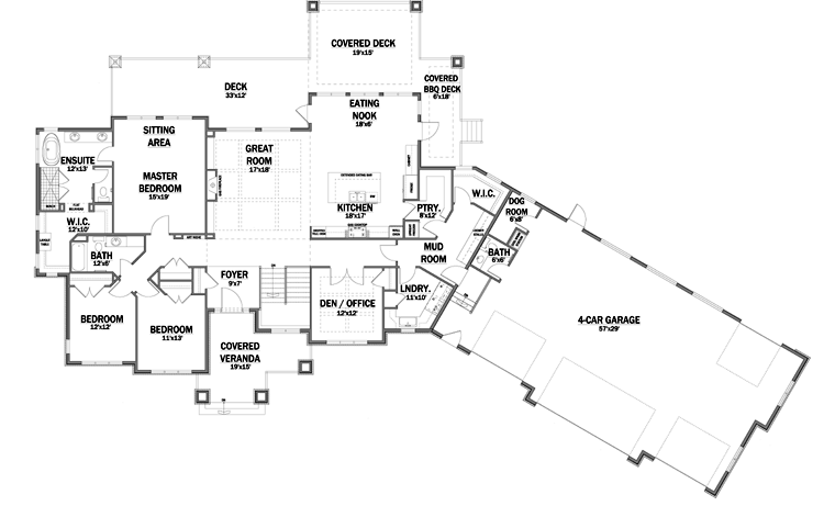 Bungalow Level One of Plan 81104