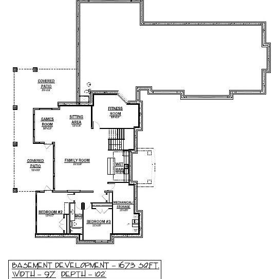 Bungalow Lower Level of Plan 81115