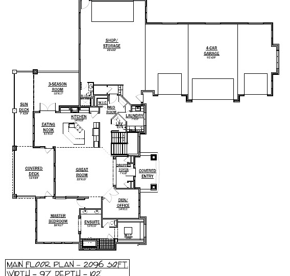 Bungalow Level One of Plan 81115