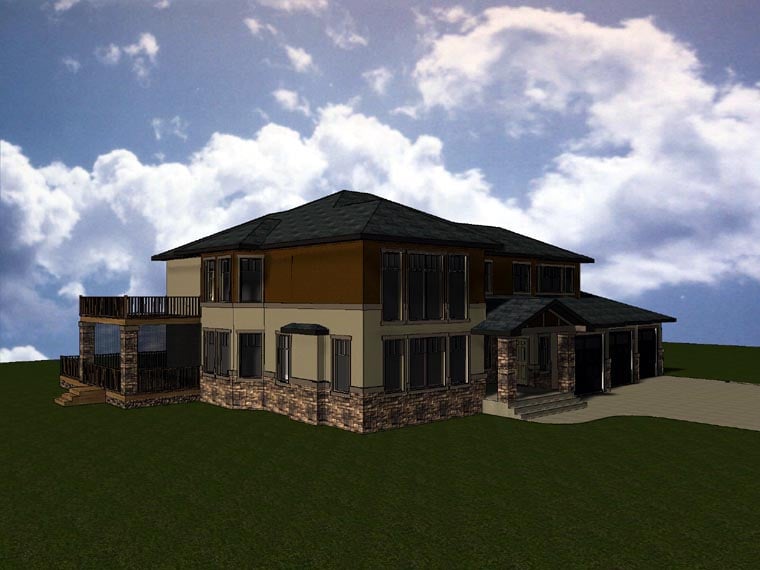 Traditional Plan with 3612 Sq. Ft., 3 Bedrooms, 3 Bathrooms, 3 Car Garage Picture 4
