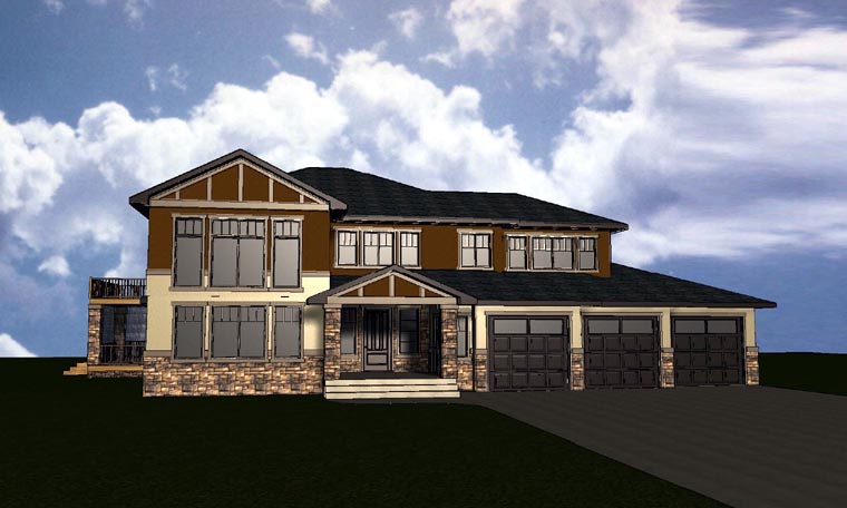 Traditional Plan with 3612 Sq. Ft., 3 Bedrooms, 3 Bathrooms, 3 Car Garage Picture 5