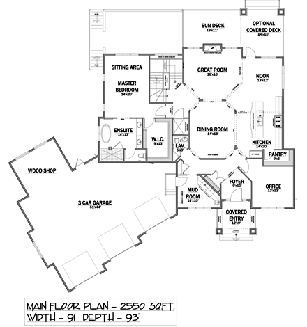 House Plan 81121 First Level Plan