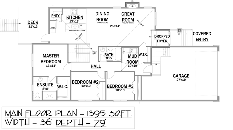 Bungalow Level One of Plan 81131