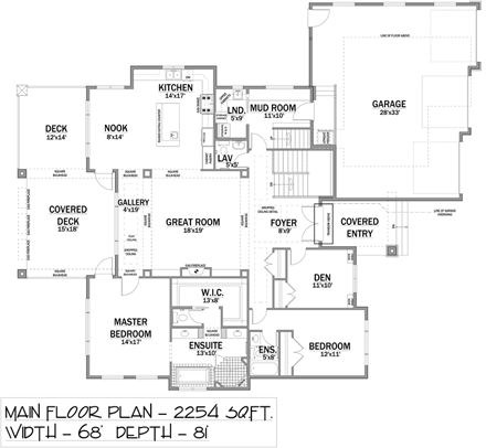 House Plan 81140 First Level Plan