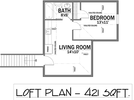 House Plan 81140 Second Level Plan