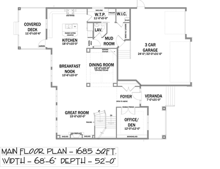 House Plan 81169 First Level Plan