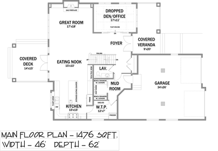 House Plan 81176 First Level Plan