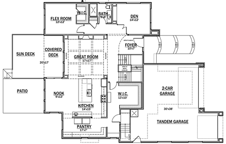 House Plan 81181 First Level Plan