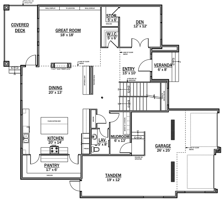 Contemporary Modern Level One of Plan 81184