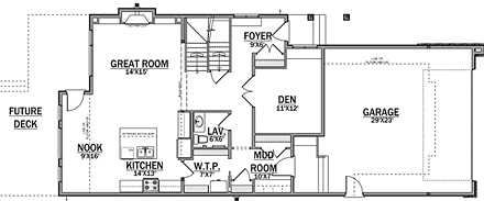 House Plan 81186 First Level Plan