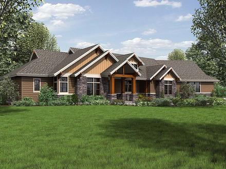 Craftsman Ranch Elevation of Plan 81200