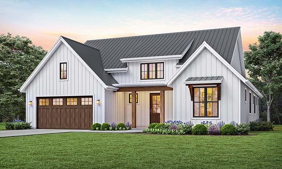 Country, Craftsman, Farmhouse House Plan 81205 with 3 Beds, 2 Baths, 2 Car Garage Elevation