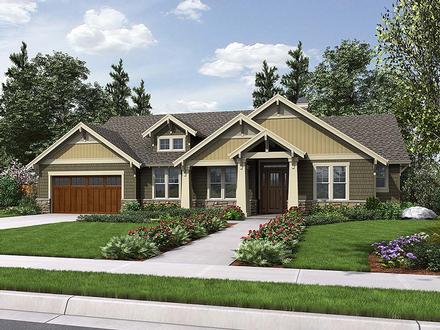 Bungalow, Craftsman House Plan 81206 with 3 Beds, 2 Baths, 2 Car Garage