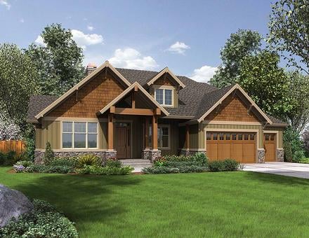 Bungalow Craftsman Elevation of Plan 81209