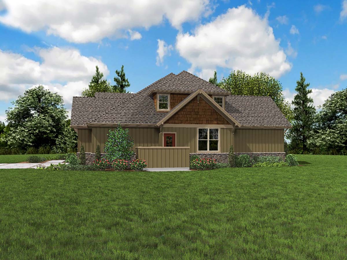 Bungalow, Craftsman Plan with 2735 Sq. Ft., 3 Bedrooms, 3 Bathrooms, 3 Car Garage Picture 2