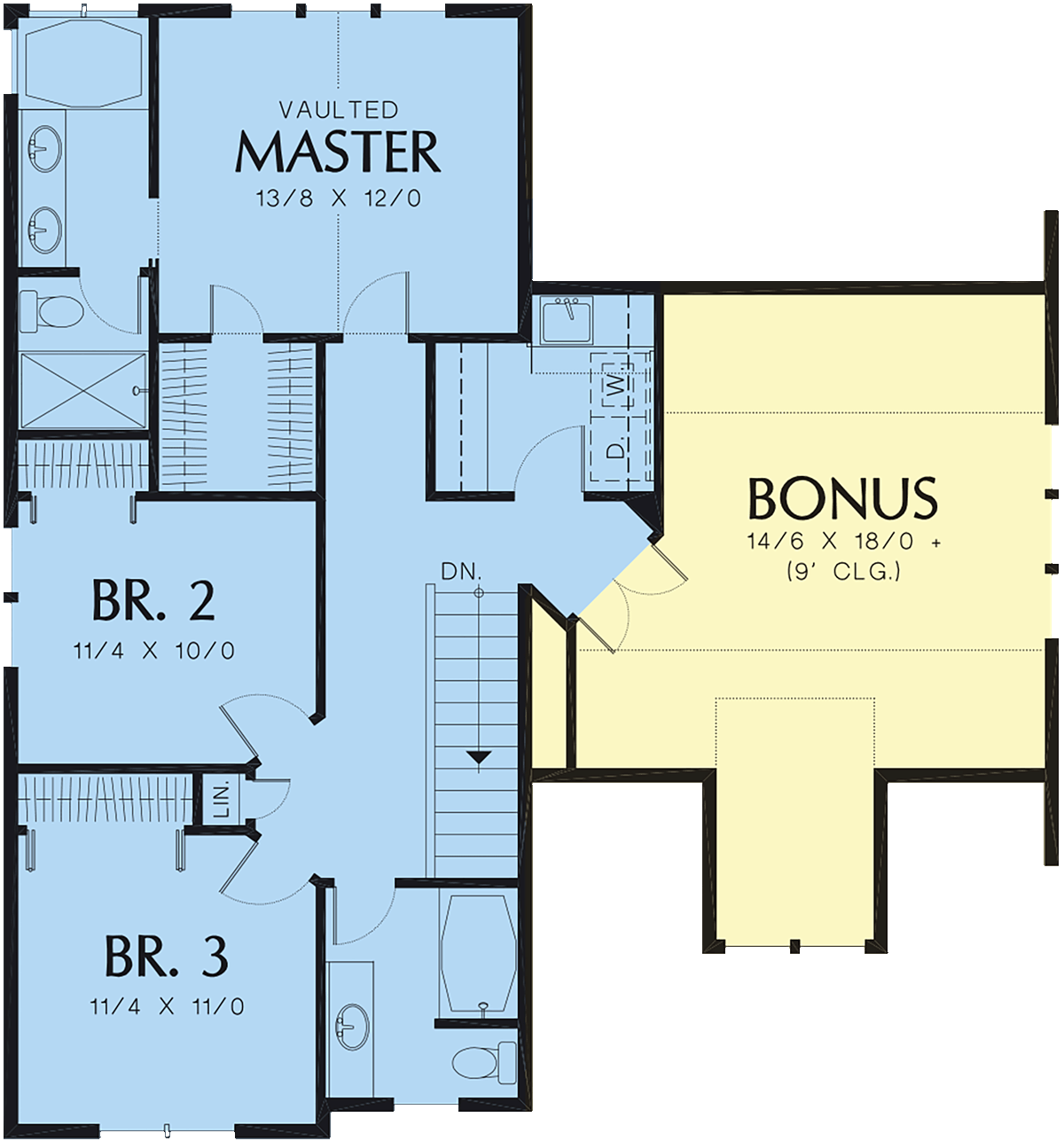 Craftsman Traditional Level Two of Plan 81216