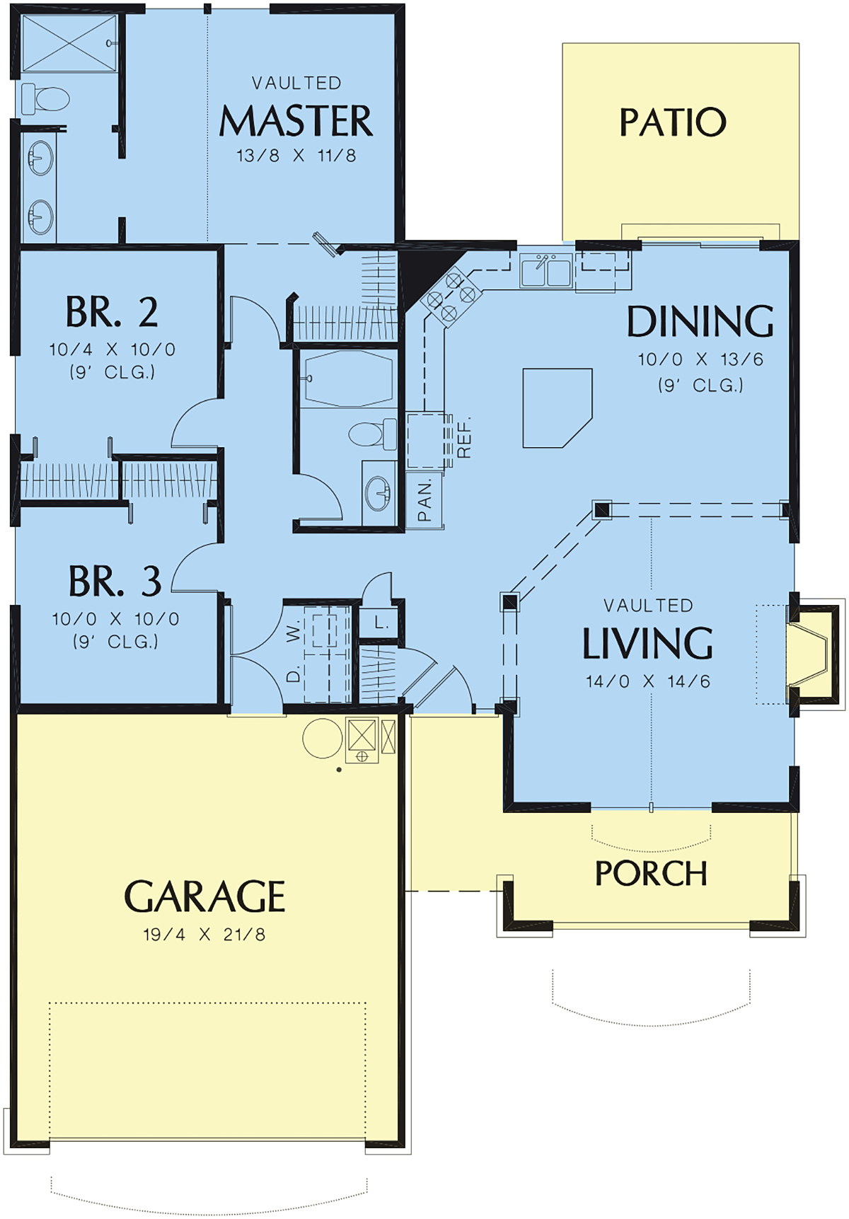 Cottage Craftsman Level One of Plan 81217