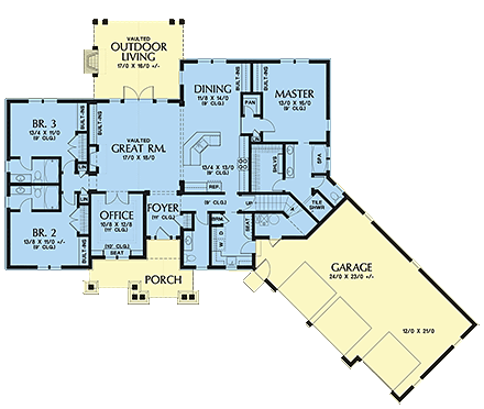 House Plan 81218 First Level Plan