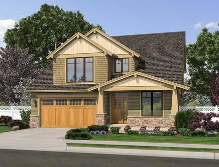 Bungalow Craftsman Traditional Elevation of Plan 81219