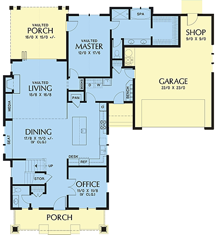 House Plan 81220 First Level Plan