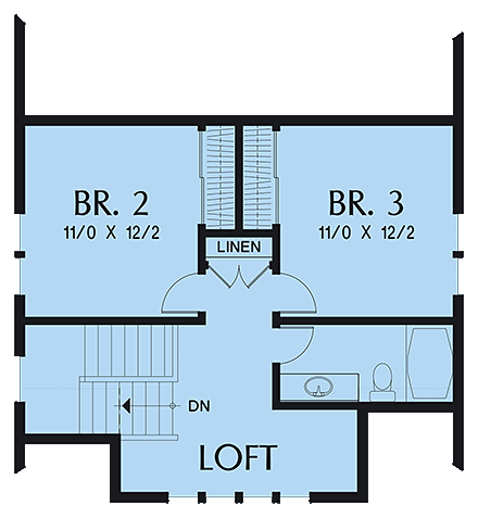 House Plan 81220 Second Level Plan