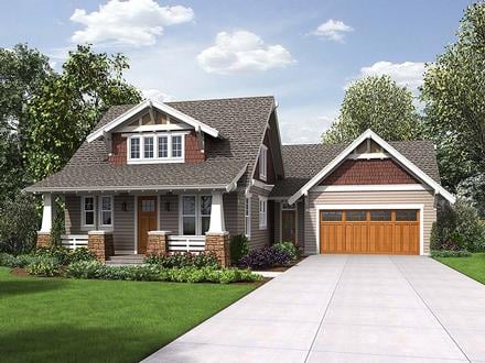 Bungalow Craftsman Traditional Elevation of Plan 81220