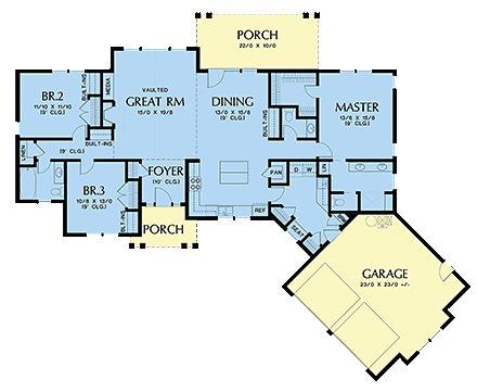 House Plan 81223 First Level Plan