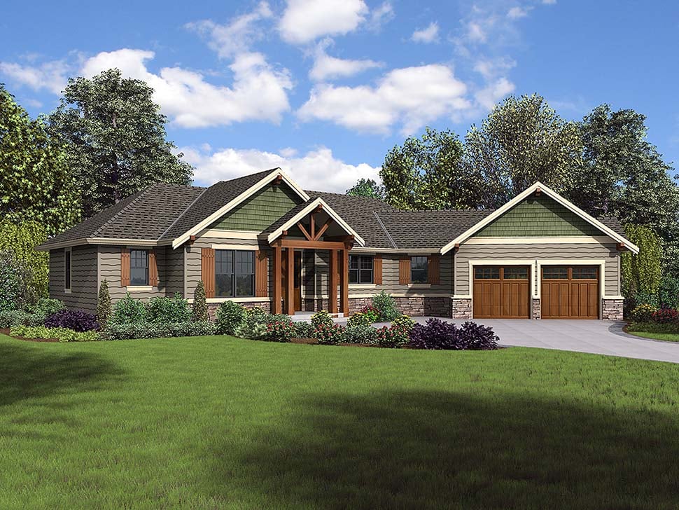  Ranch  Style  House  Plan  81223 with 3 Bed 3 Bath