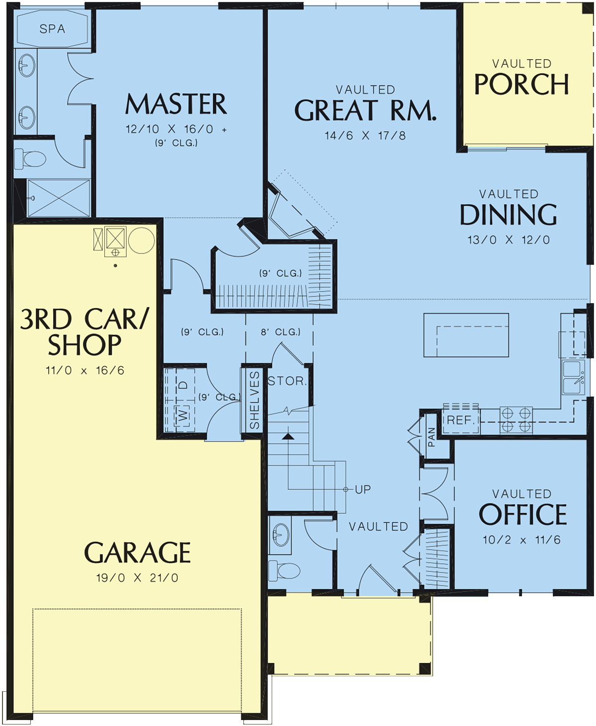 Bungalow Craftsman Level One of Plan 81225