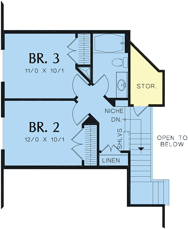 Bungalow Craftsman Level Two of Plan 81225