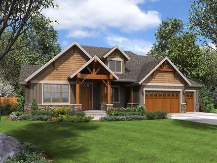 Craftsman Elevation of Plan 81231