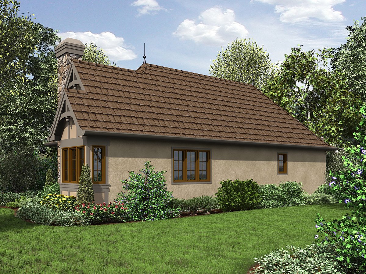 Cottage French Country Tudor Rear Elevation of Plan 81234