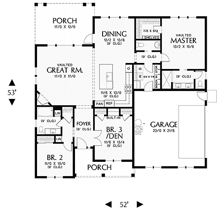 House Plan 81241 First Level Plan