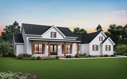 Cottage Country Craftsman Farmhouse Ranch Elevation of Plan 81243