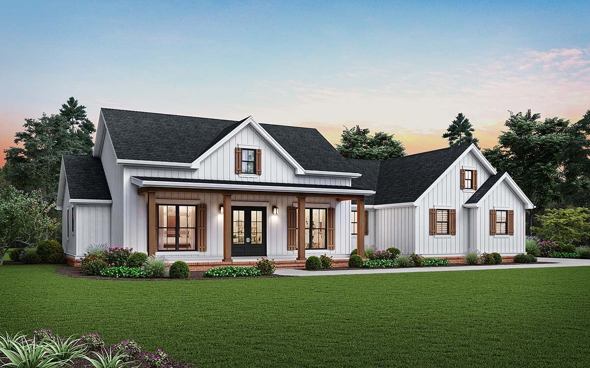 Cottage, Country, Craftsman, Farmhouse, Ranch Plan with 2460 Sq. Ft., 3 Bedrooms, 3 Bathrooms, 2 Car Garage Elevation