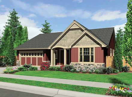 Craftsman Ranch Elevation of Plan 81246