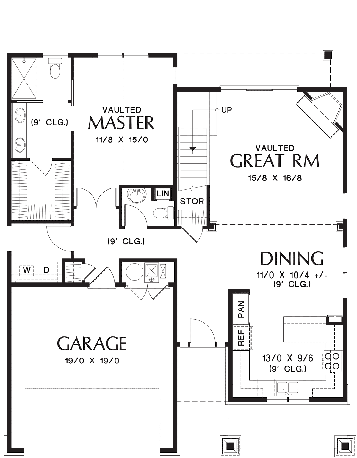 Bungalow Craftsman New American Style Level One of Plan 81248