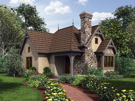 Cottage Craftsman One-Story Tuscan Elevation of Plan 81251