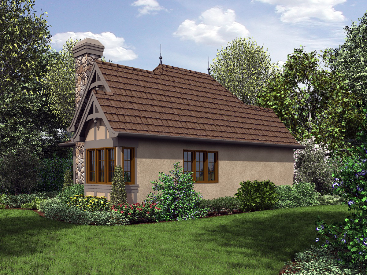 Cottage Craftsman One-Story Tuscan Rear Elevation of Plan 81251