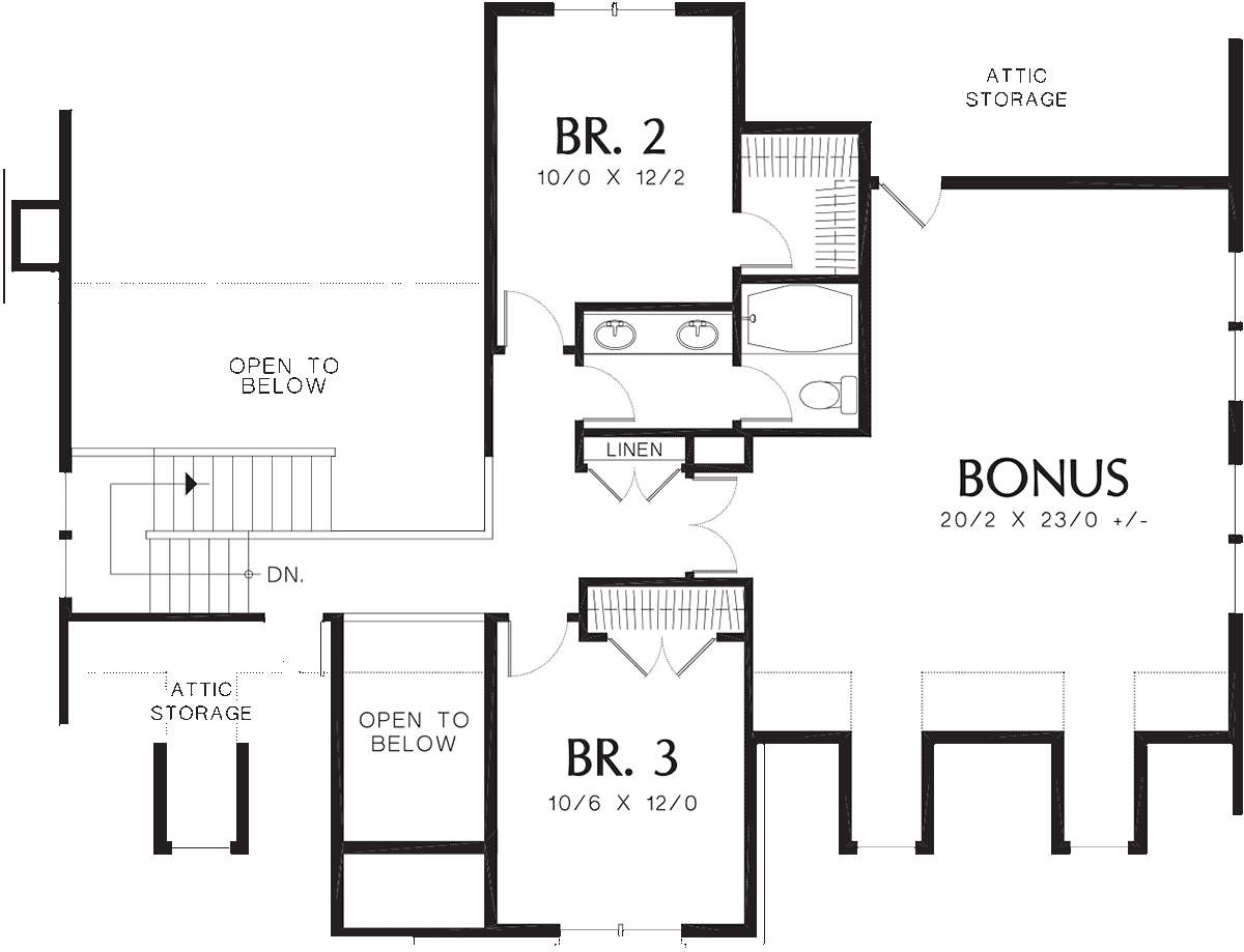 Craftsman European French Country Traditional Level Two of Plan 81255