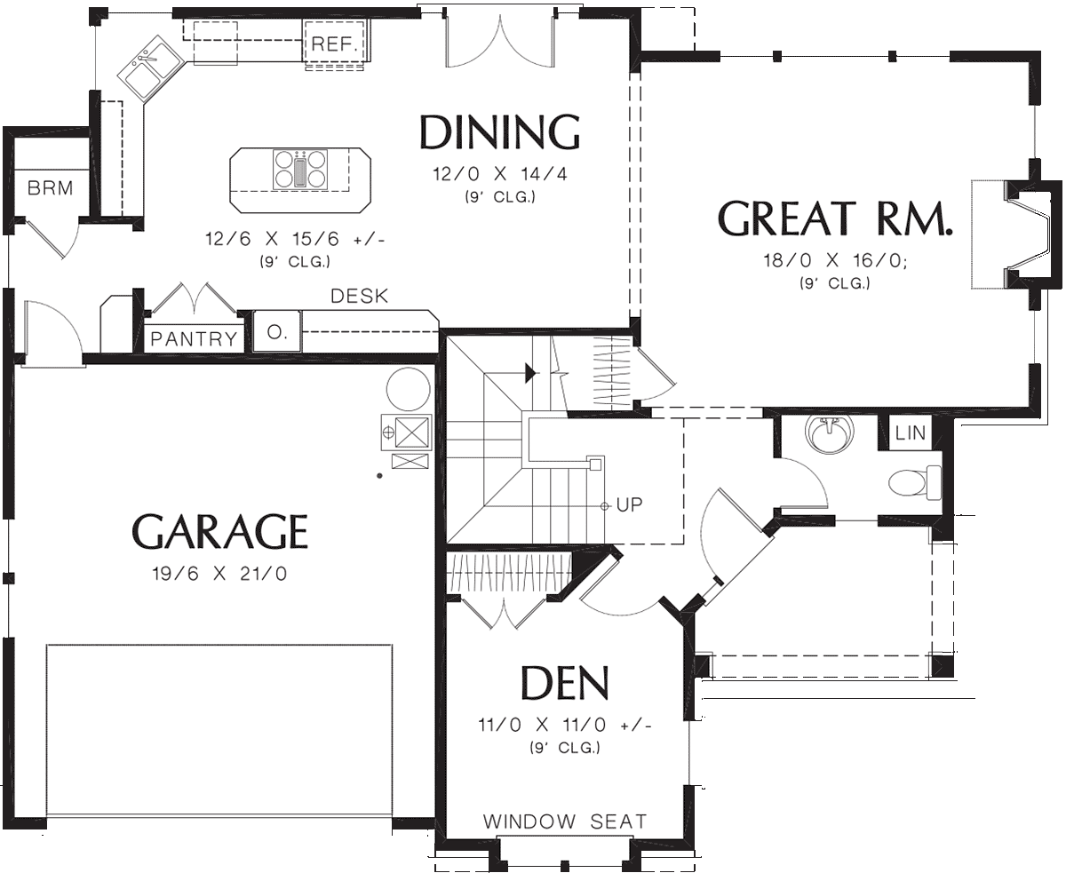Craftsman Traditional Level One of Plan 81256